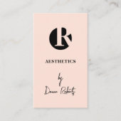 Clear elegant minimalist monogram Business Card 名刺 (正面)