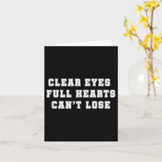 Clear Eyes Full Hearts Can’t Lose  カード (黄色い花)