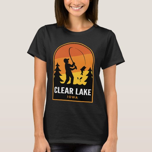 Clear Lake Iowa Fishing Tシャツ (正面)