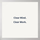 Clear Mind Clear Work ポスター (正面)