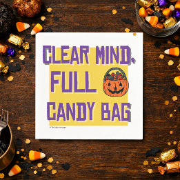 Clear Mind, Full Candy Bag | ハロウィンの清酒パーティー スタンダードカクテルナプキン
