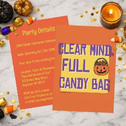 Clear Mind, Full Candy Bag | ハロウィンの清酒パーティー 招待状