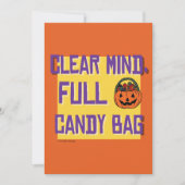 Clear Mind, Full Candy Bag | ハロウィンの清酒パーティー 招待状 (正面)