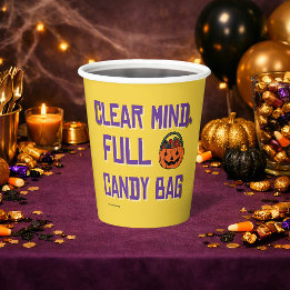 Clear Mind, Full Candy Bag | ハロウィンの清酒パーティー 紙コップ
