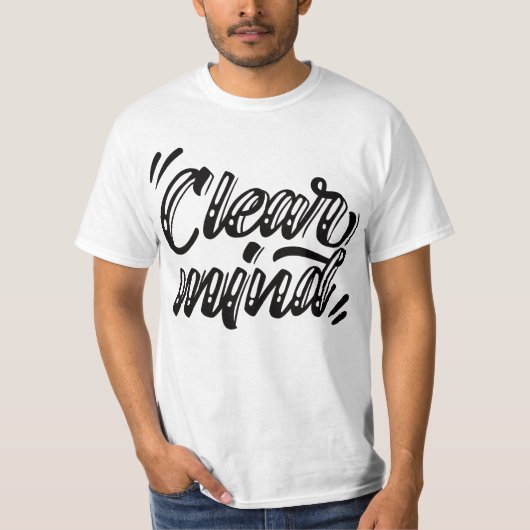 "clear mind" Yoga outfit Tシャツ (正面)