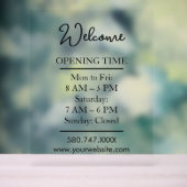 Clear Modern Small Business Hours Display アクリルサイン (ニュートラル)