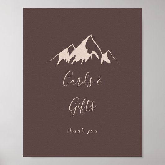 Clear Mountain Country Cards and Gifts Sign ポスター (正面)