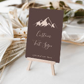 Clear Mountain Country Custom Text Sign ポスター