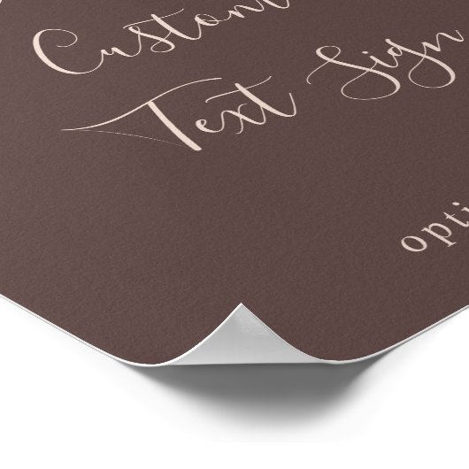 Clear Mountain Country Custom Text Sign ポスター (角)