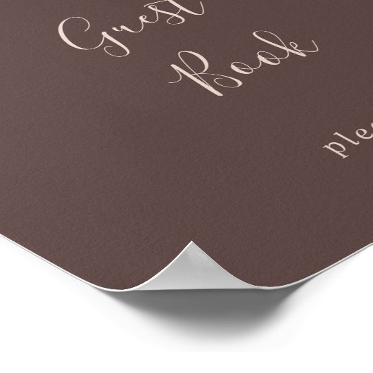 Clear Mountain Country Guest Book Sign ポスター (角)
