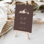 Clear Mountain Country Guest Book Sign ポスター<br><div class="desc">This clear mountain country guest book sign is perfect for a rustic wedding or bridal shower. The design features an idyllic watercolor beige mountain. Make the line of text at the bottom of the sign your own by including the date, the names of the bride and groom or a short...</div>