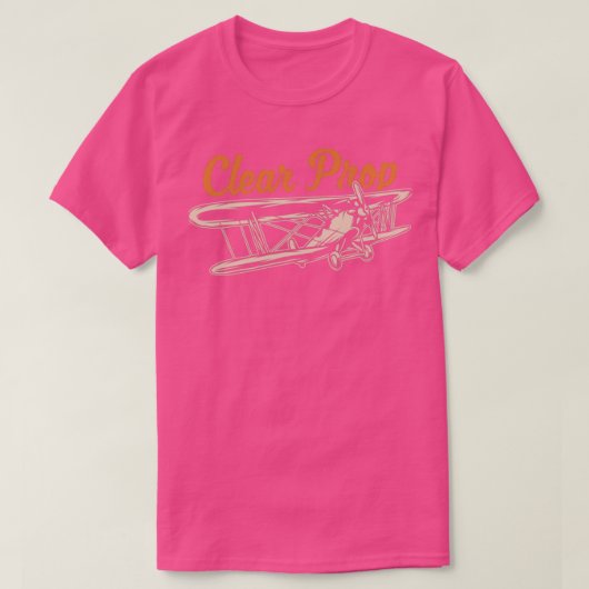Clear Prop Pilot Design  Tシャツ (デザイン正面)