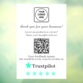 Clear QR Review Decal for Storefront Window  ウィンドウサイン (シート3)