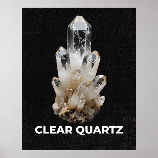 Clear Quartz Crystal Cluster ポスター (正面)