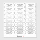 Clear Return Address Custom Name Transparent Label シール (シート)