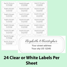 Clear Return Address Custom Transparent Labels シール