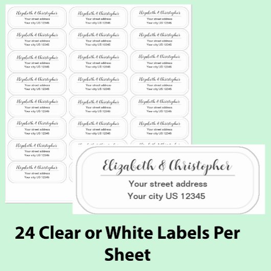 Clear Return Address Custom Transparent Labels シール