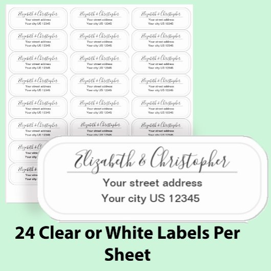 Clear Return Address Custom Transparent Labels シール