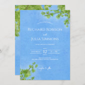  CLEAR  Save The Date ご案内 / 水彩の木 セーブザデート (正面/裏面)