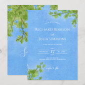  CLEAR  Save The Date 案内 / 水彩の木 セーブザデート (正面/裏面)