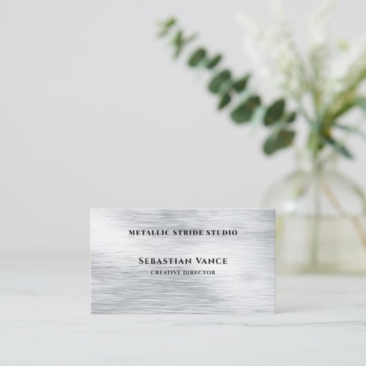 Clear Silver Hairline Classic 名刺 (スタンド正面)