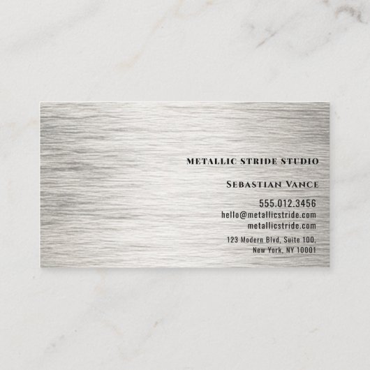 Clear Silver Hairline Sepia 名刺 (裏面)