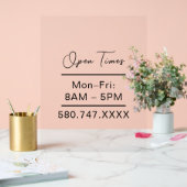 Clear Small Business Hours door sign アクリルサイン (ウェディング)