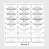 Clear Three Line Return Address Transparent シール (シート)