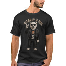 Clearly a Fox Funny Rock Polar Bear Graphic