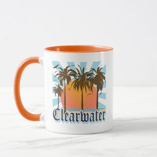ClearwaterのビーチフロリダFLA マグカップ (左)