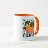 ClearwaterのビーチフロリダFLA マグカップ (正面右)