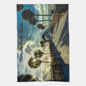 Clearwaterのビーチ、フロリダ キッチンタオル (縦)