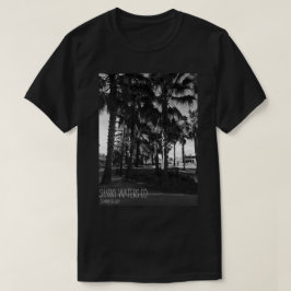 Clearwaterのヤシの木B&Wの写真のティー Tシャツ