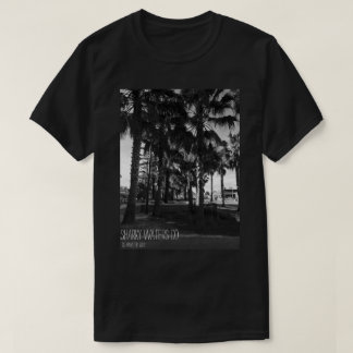 Clearwaterのヤシの木B&Wの写真のティー Tシャツ