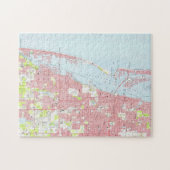 Clearwaterフロリダ(1974年)のヴィンテージの地図 ジグソーパズル (横)