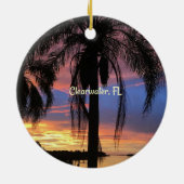 Clearwater,フロリダの風景の写真 セラミックオーナメント (裏面)