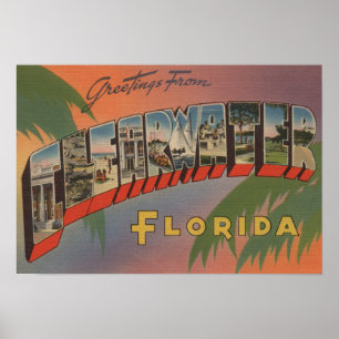 Clearwater、フロリダ-大きい手紙場面3 ポスター