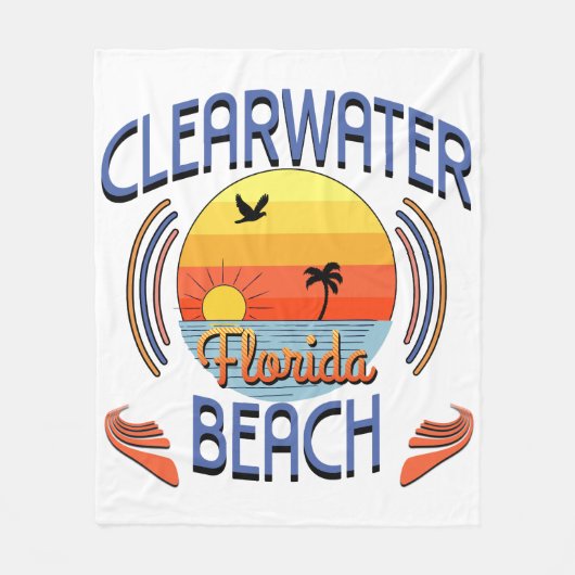 Clearwater Beach, Florida フリースブランケット (正面)