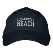 Clearwater Beach Florida Embroidered Baseball Hat 刺繍入りキャップ (正面)