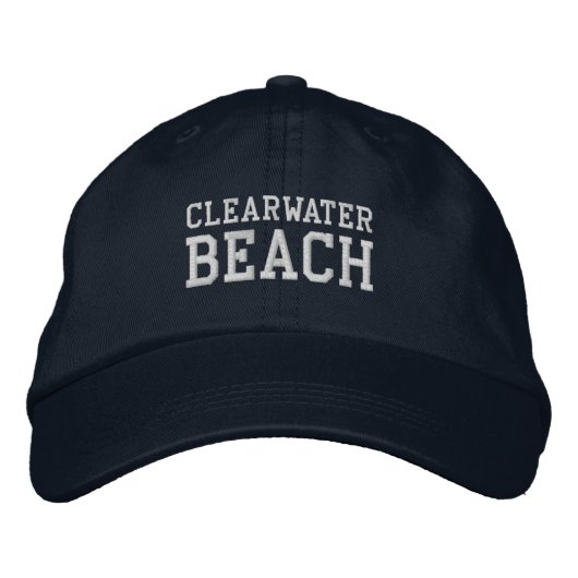 Clearwater Beach Florida Embroidered Baseball Hat 刺繍入りキャップ (正面)