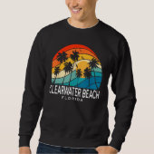Clearwater Beach Florida Palm Tree Tropical Beach  スウェットシャツ (正面)