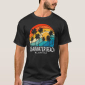 Clearwater Beach Florida Palm Tree Tropical Beach Tシャツ (正面)