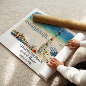 Clearwater Beach Florida Poster, Watercolor ポスター