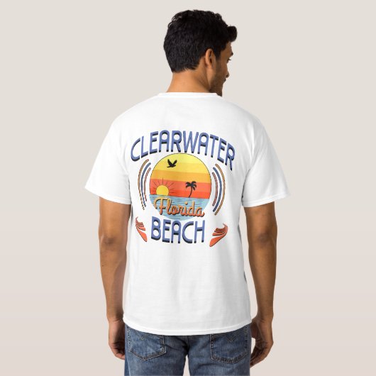 Clearwater Beach, Florida Tシャツ (裏面フル)