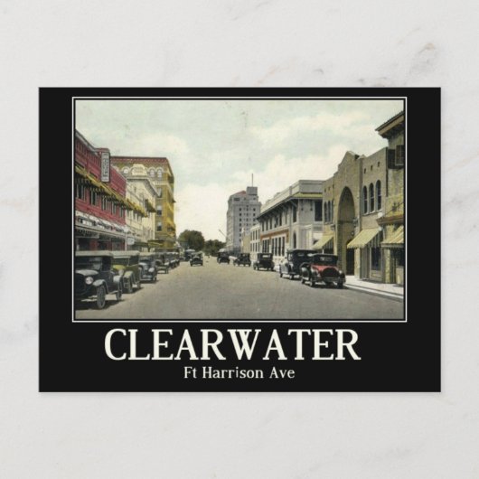 Clearwater FL，フロリダ，ヴィンテージ ポストカード (正面)