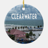 Clearwater Floridaの写真:ビーチ セラミックオーナメント (裏面)