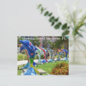 Clearwater Floridaポストカードからのイルカの挨拶 ポストカード (スタンド正面)