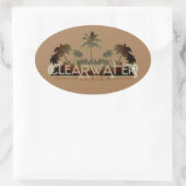 Clearwater Floridaヤシの木の楕円形のシール 楕円形シール (バッグ)
