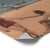 Clearwater, Florida – クリアウォータービーチの表示 ポスター (角)