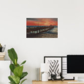 Clearwater, Florida – サンセットパイ魚釣り ポスター (ホームオフィス)